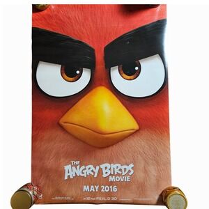 The Angry Birds Movie 2016 Original Teaser Movie Poster 27x40 Jason Sudeikis D/S
